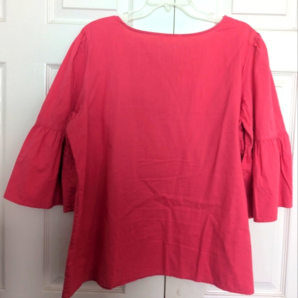 Time and Tru Pink Bell Sleeve Blouse - Picture 4 of 4